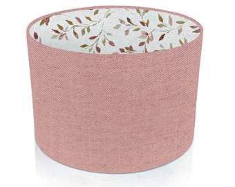 Florenzo Dusky Pink outer with Ada Sienna Interior Drum Lampshade