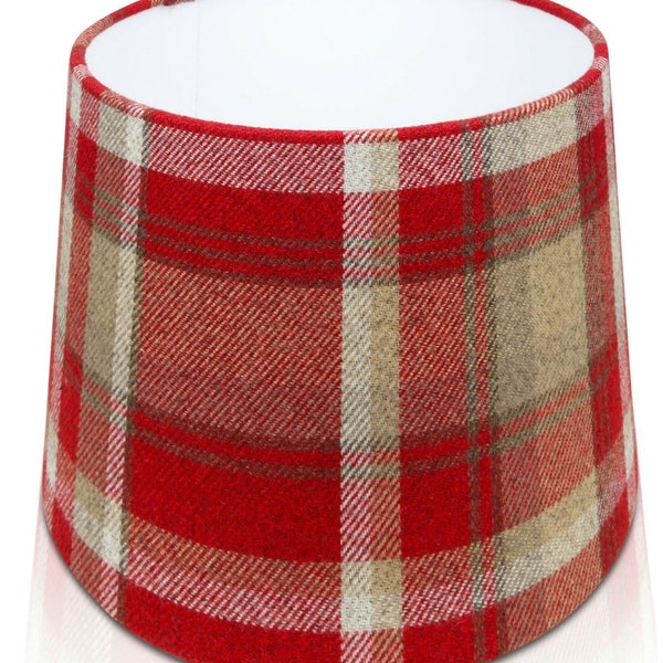 Skye - Red tartan Empire Lampshade Table Lamp/ Floor Lamp/ Ceiling Pendant
