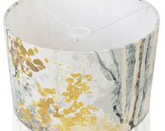 Silver Birch Shadow tree Drum Lampshade Ceiling Light / Table options