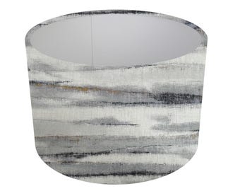 Handmade Shadow Slate Lampshade, Abstract Watercolour Pattern