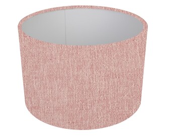 Handmade Mahogany Brown Or Perfume Pink Cotton Drum Lampshade, Table or Ceiling Shade