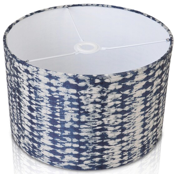 Fryetts Kotomi Navy Blue Grey Lampshade Table Lamp Etsy