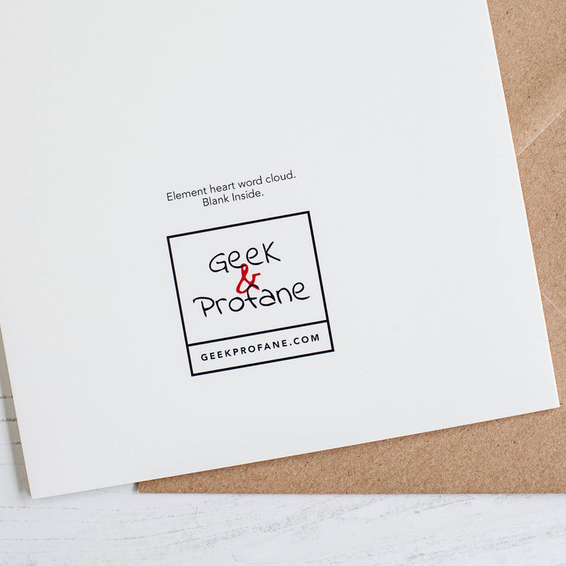 Valentines card love card chemistry periodic table puns | Etsy