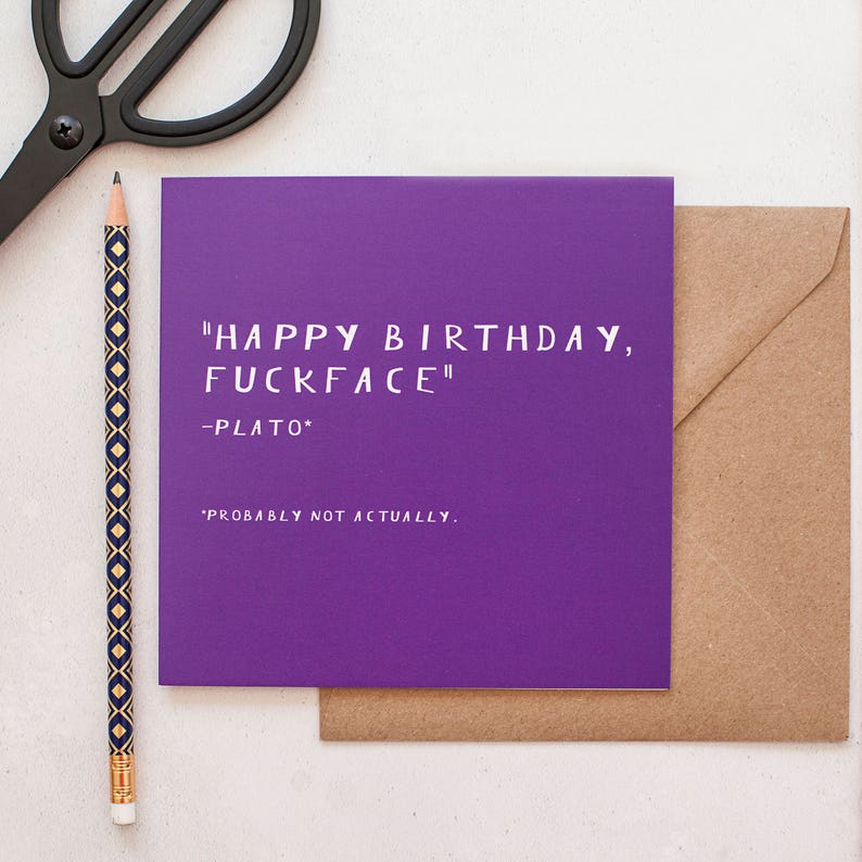 insult birthday card happy birthday fckface rude birthday