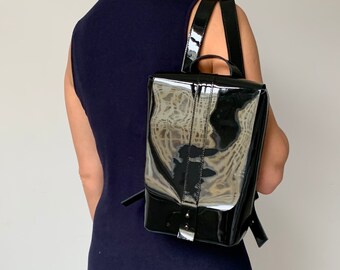 black patent mini backpack Gucci Vintage Bamboo Patent_Leather Backpack Bag – Bluefly Updated for Summer 2019 Bratz Kisses Lips Womens 10.5”