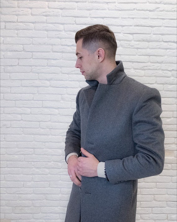 Coat Overcoat Men Mens Wool Coat 