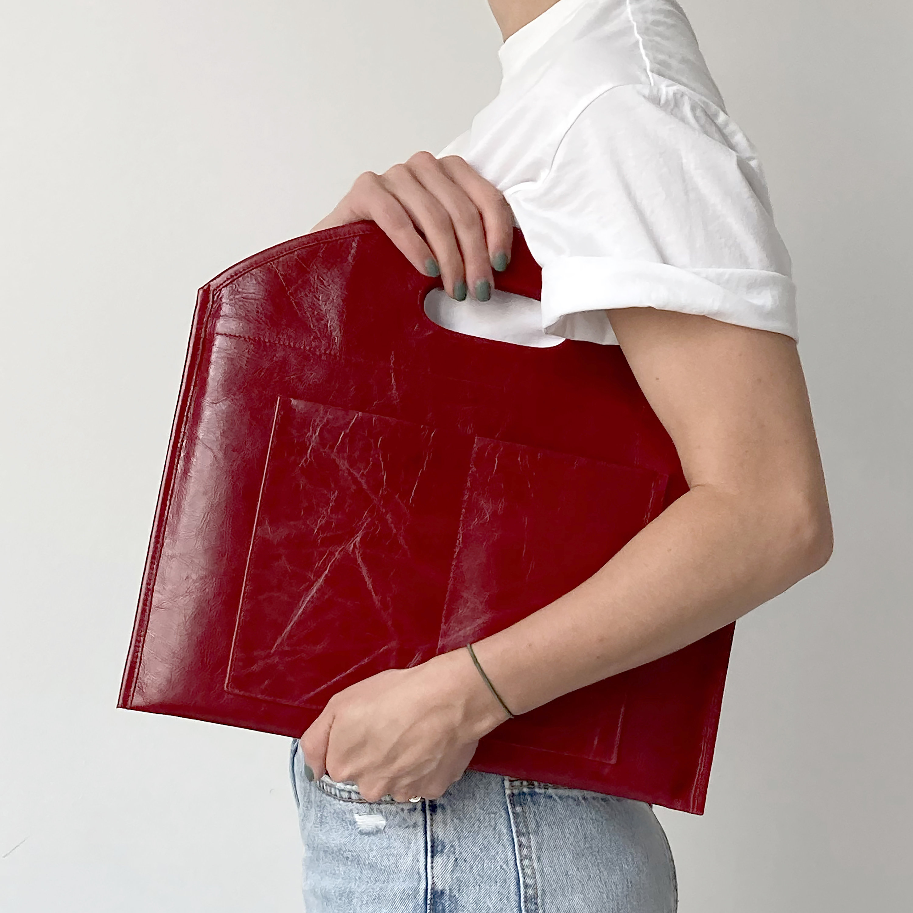 Red leather computer bag Laptop bag for women Macbook tote Etsy
