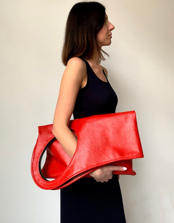 Big red handbags online