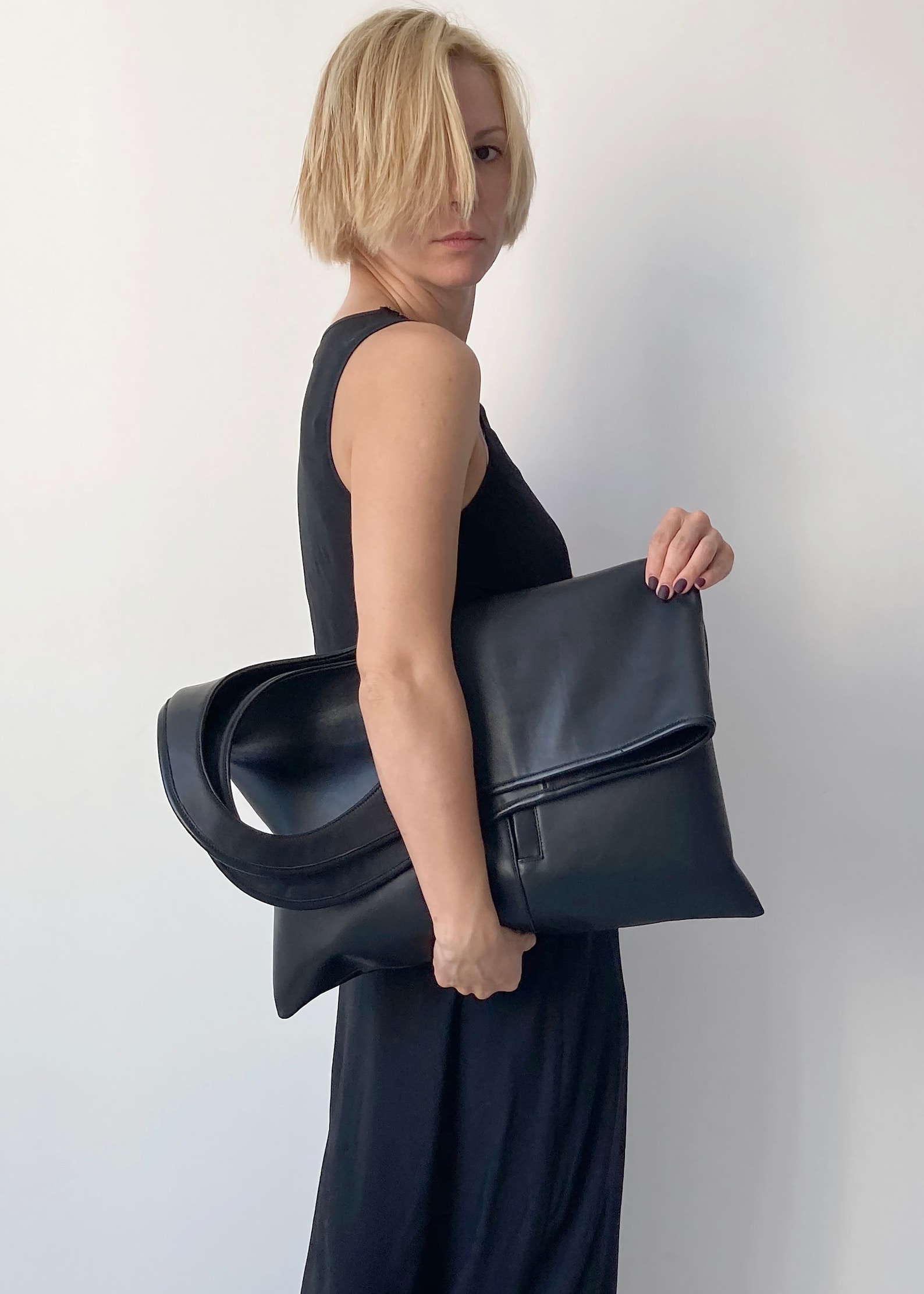 Oversized clutch bag Pink leather bag Large designer handbags Etsy