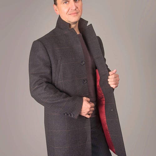 Mens Coat Mens Wool Coat Mens Overcoat Wool Coat Men Mens - Etsy Canada