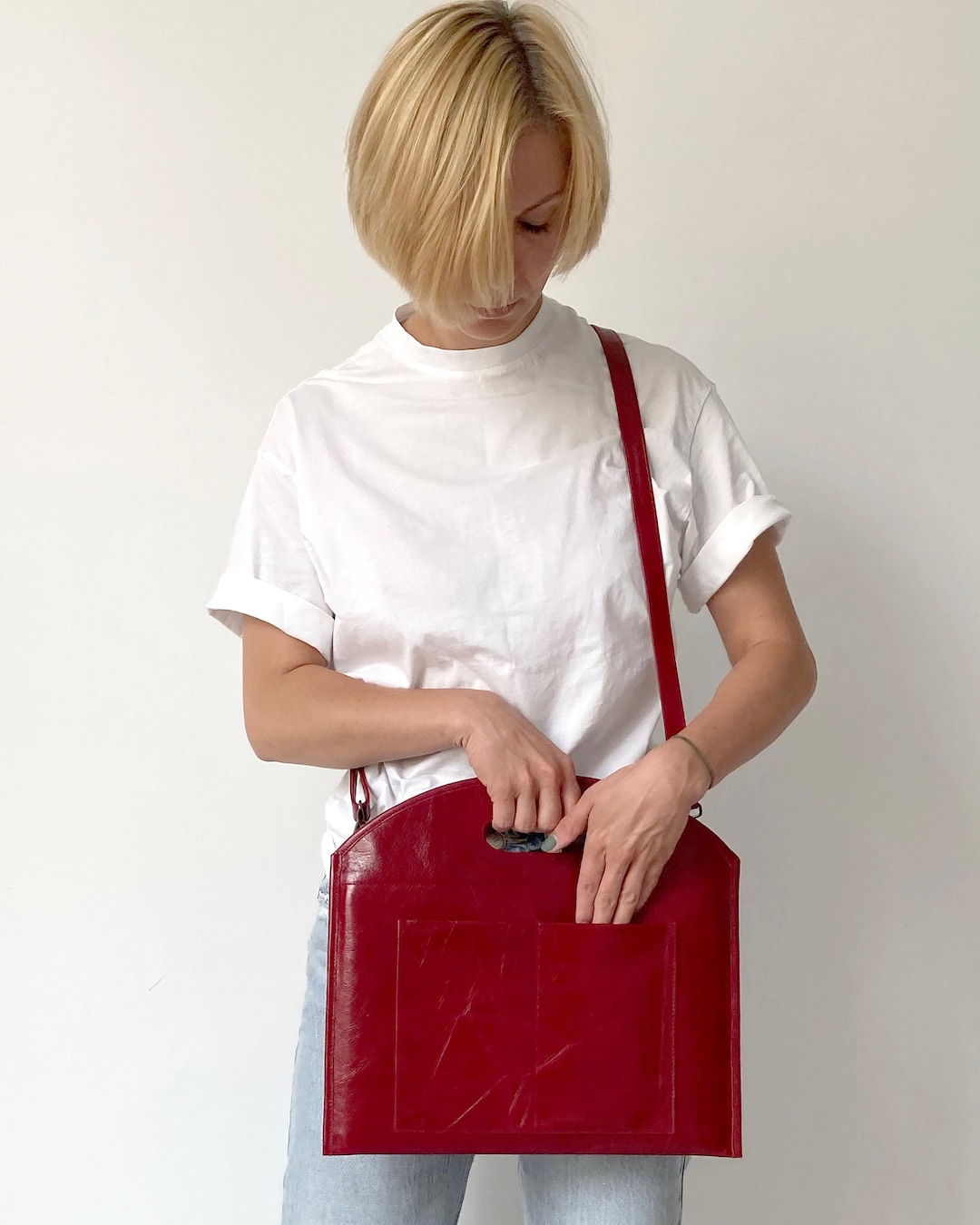 Crossbody Computer Bag 15 Inch Laptop Bag Leather Notebook Bag Leather