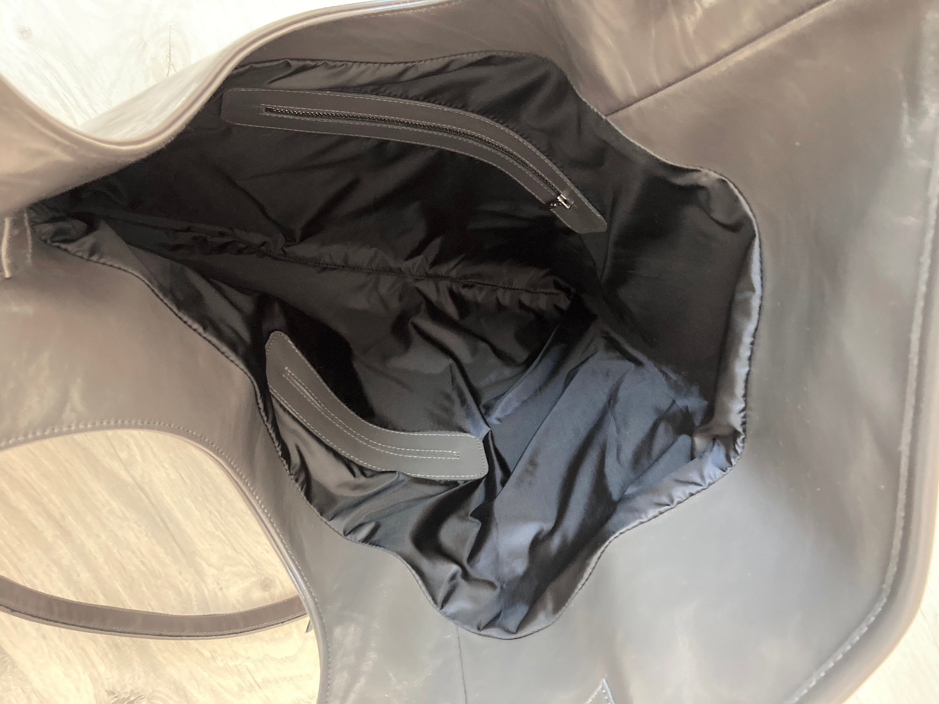 Oversized leather bag Black hobo purse Large laptop bag for | Etsy