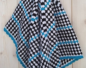 Crochet Baby Blanket, Boys Blue Baby Blanket