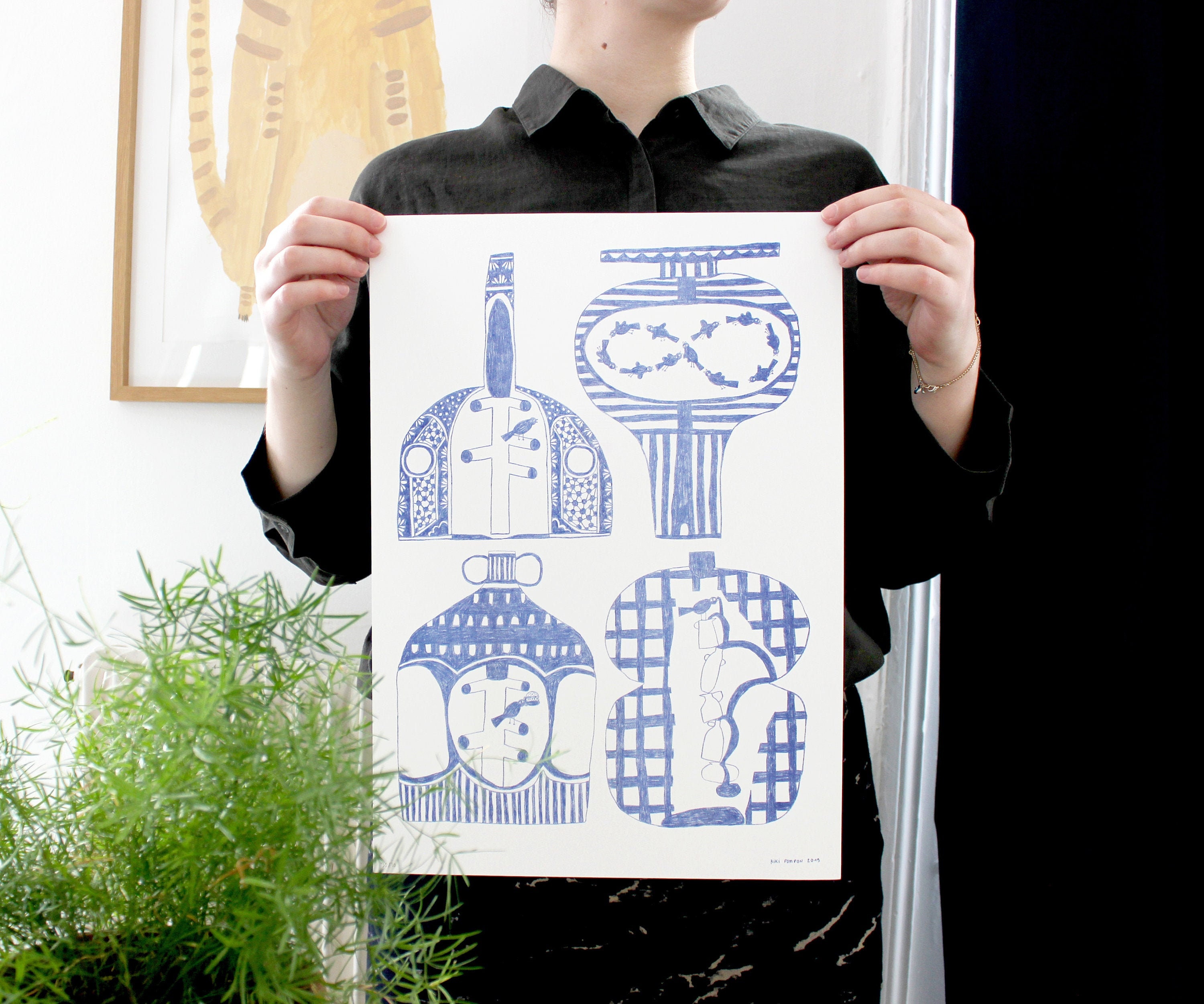 Affiche A3 Histoire d'un Oiseau Risographie