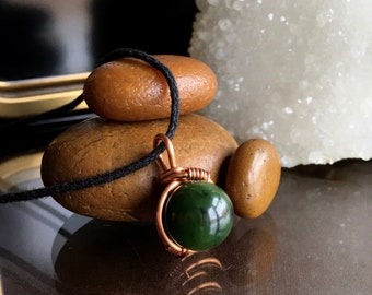 Minimalist Nephrite Jade Pendant Necklace