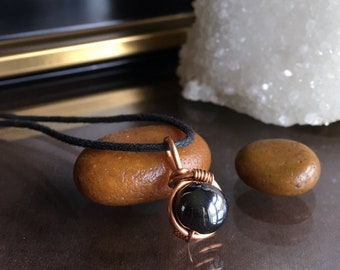 Minimalist Hematite Necklace, Hematite Necklace, Hematite Jewelry