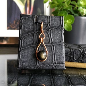 Golden Obsidian Necklace, Obsidian Pendants, Necklace