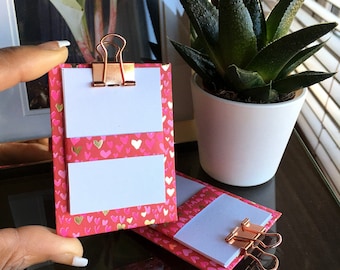 Miniature Clipboard, Small Clipboard, Clipboard with Paper