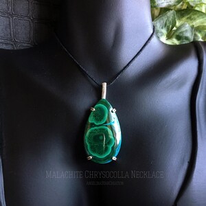 Malachite Chrysocolla Necklace, Malachite Chrysocolla Jewellery, Jewelry Gifts