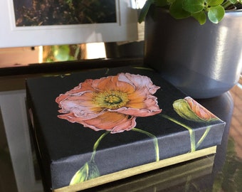 Medium Handmade Gift Box, Square Gift Box, Floral Gift Box