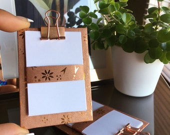 Miniature Clipboard, Mini Clipboard, Small Clipboard, Clipboard with Paper