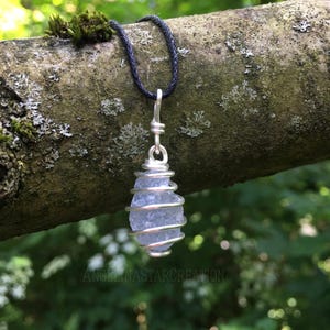 Raw Celestite Necklace, Celestite Pendants, Celestite Necklaces
