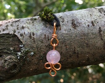 Rose Quartz Pendant Necklace: Handmade Crystal Jewelry