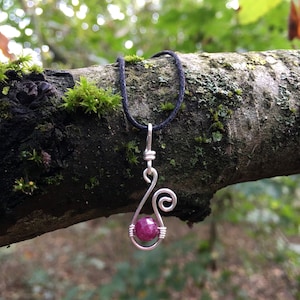 Minimalist Ruby Necklace, Faceted Ruby Jewellery, Ruby Gifts