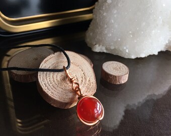 Minimalistische carneoolketting: echte edelsteensieraden