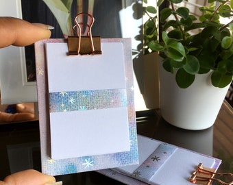Miniature Clipboard, Small Clipboard, Clipboard with Paper