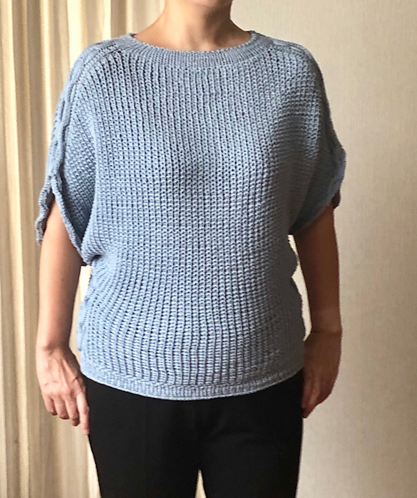 Knitting Pattern My Comfy Brioche sweater for Women Etsy
