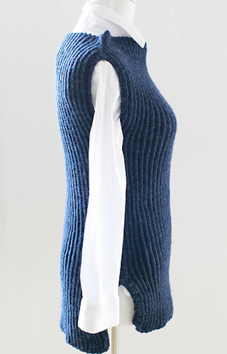 Knitting pattern Ribbing gilet gilet for women Etsy