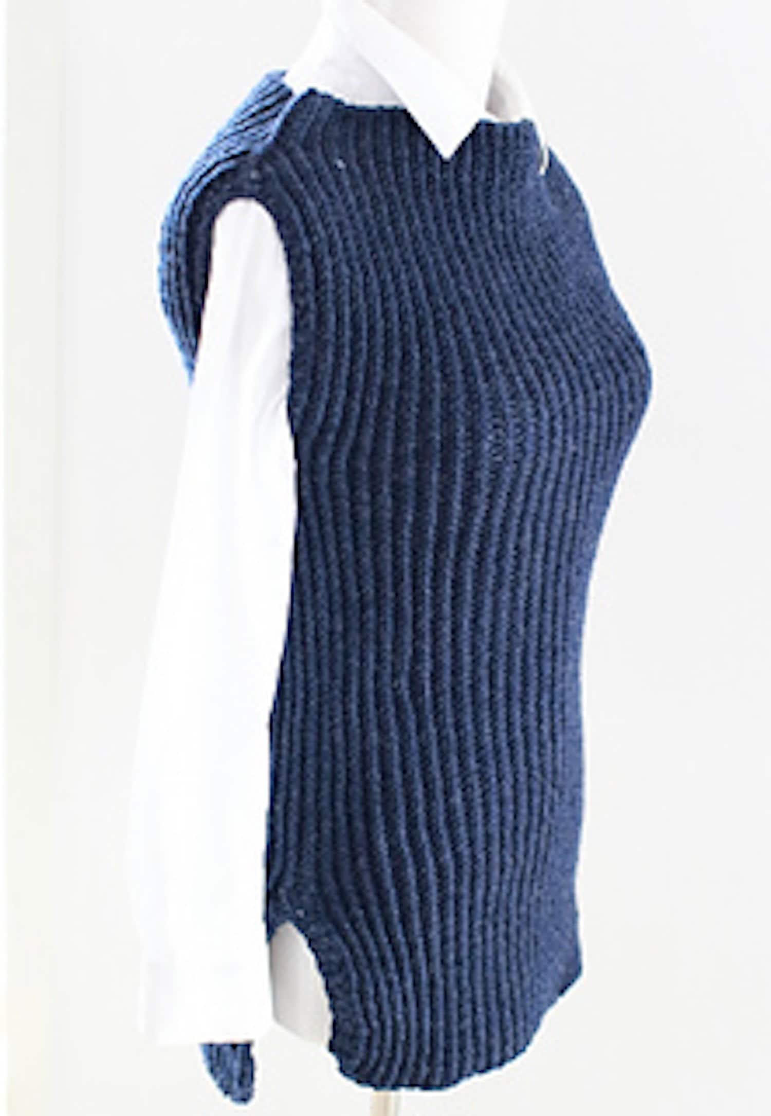 Knitting pattern Ribbing gilet gilet for women Etsy