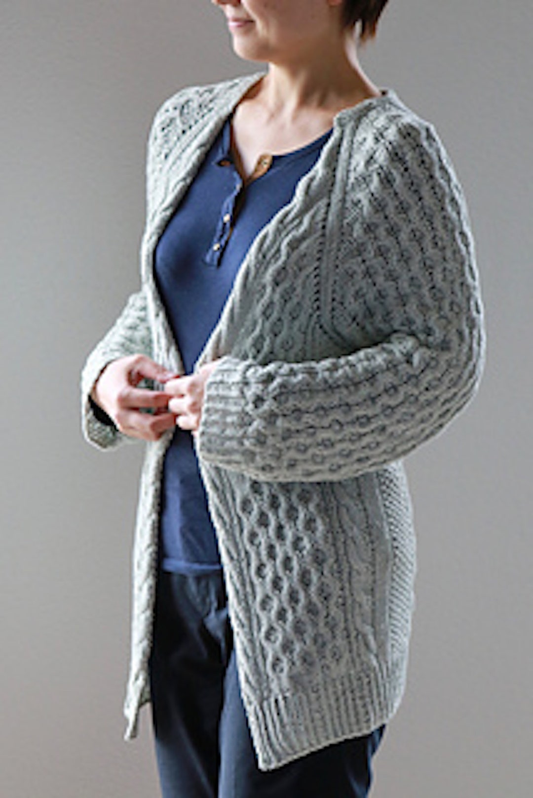 Knitting Pattern Dank U Cardi cable Cardigan for Women - Etsy