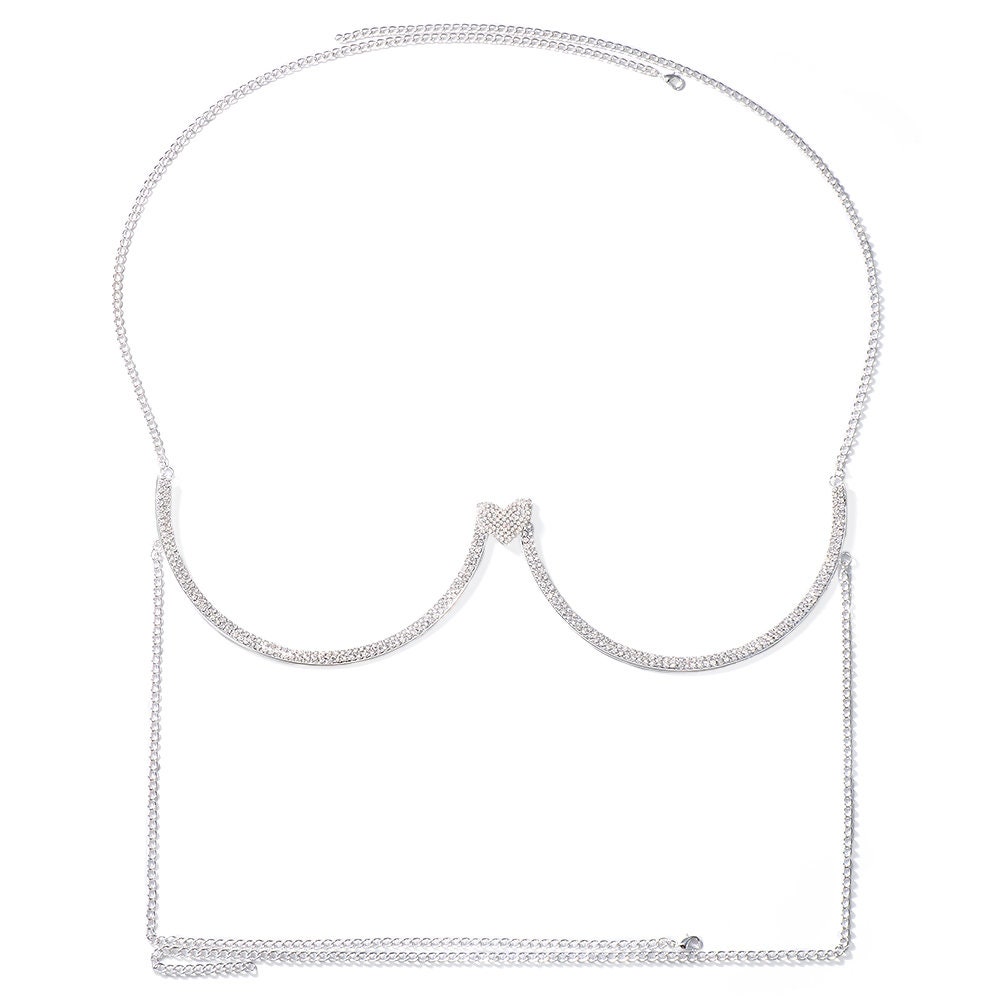 Crystal Tops Heart Chest Bracket Jewelry Bra Chain for Women Etsy