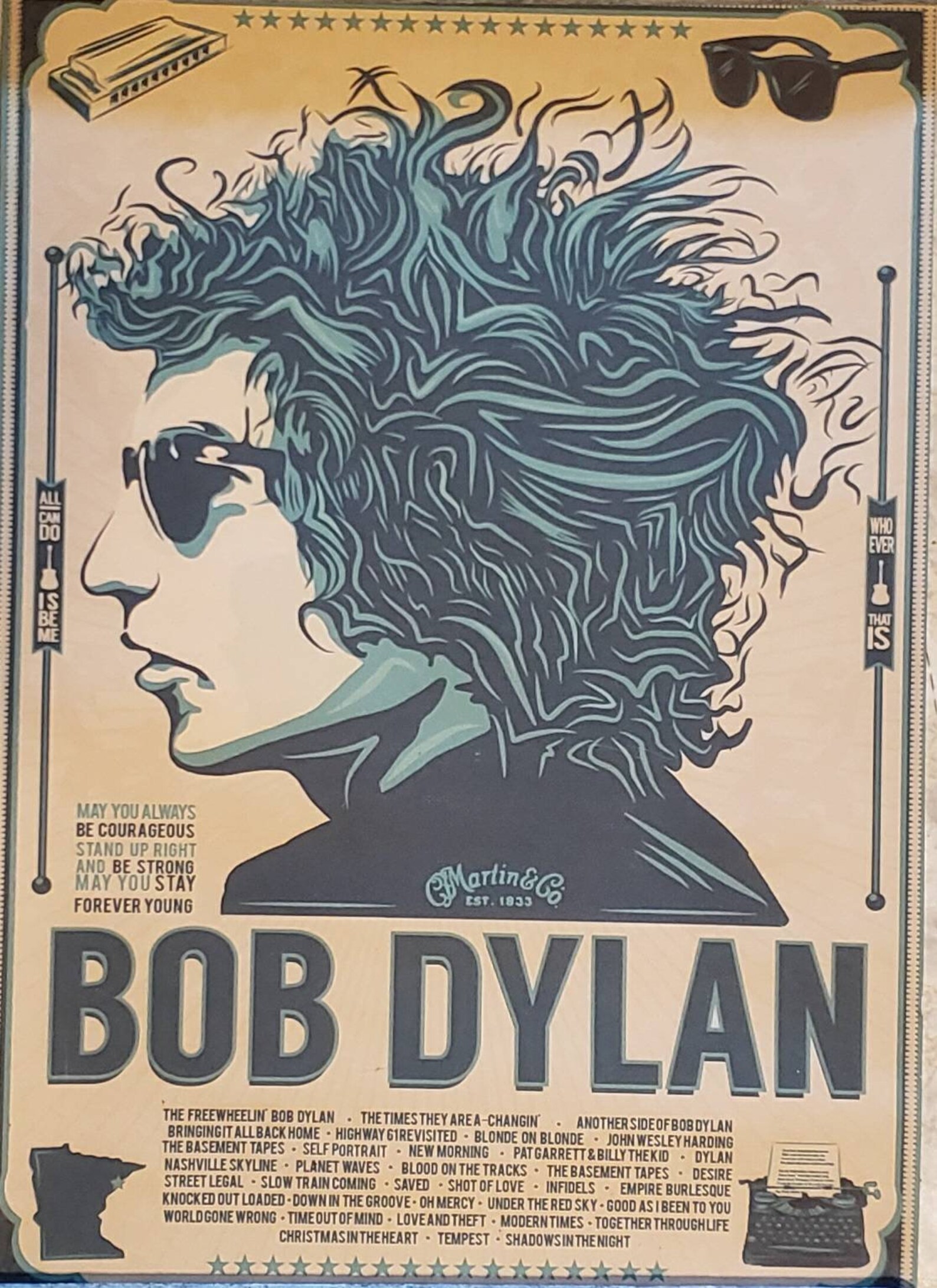 Bob Dylan Concert Poster 12 x 17 | Etsy