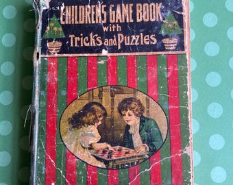 Vintage Children’s Game Book with Tricks and Puzzles