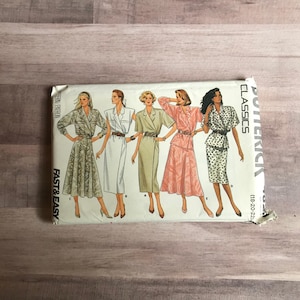 Misses Dress, Top, and Skirt Pattern | Butterick 4823 | Size 18-20-22 | Vintage 1987 | Uncut Pattern