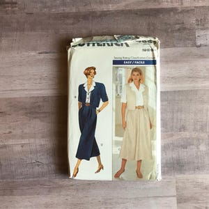 Misses/Misses Petite Vest, Jacket, Blouse, Skirt and Culottes Pattern Butterick 4861 | Vintage 1990 | Sizes 14-16-18 | Uncut