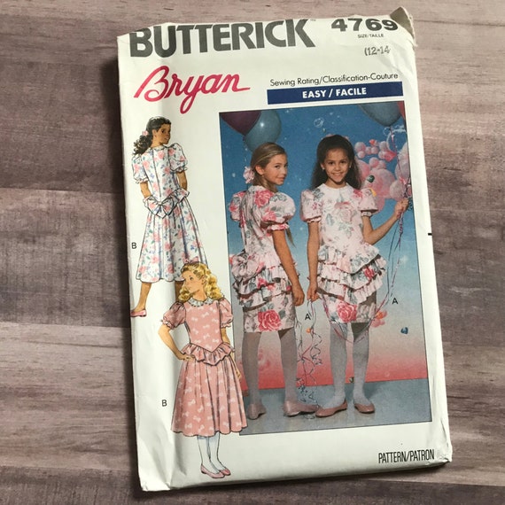 Teen Girl Dress Pattern - Butterick Pattern 3750 - Party Dress - Junior  Bridesmaid - 1989 Vintage Pattern - Sewing Supply - Size 12-14 - Etsy