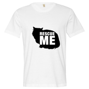 Tee-shirt graphique, Rescue Me chat T-Shirt, sérigraphie Tshirt, T-Shirt drôle