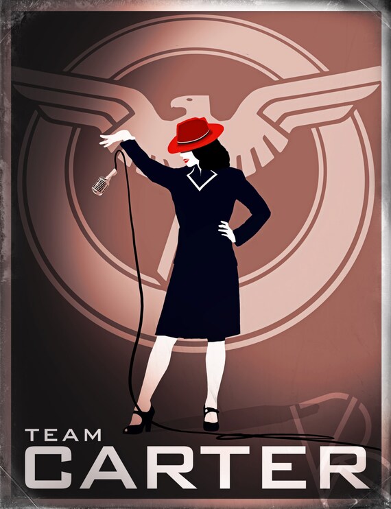 Agent Carter Dubsmash Inspired Poster Teamcarter Etsy