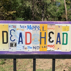 DEAD HEAD license plate sign, Grateful Dead fan, vintage sign, Father&#39;s Day gift, rock & roll, music concerts