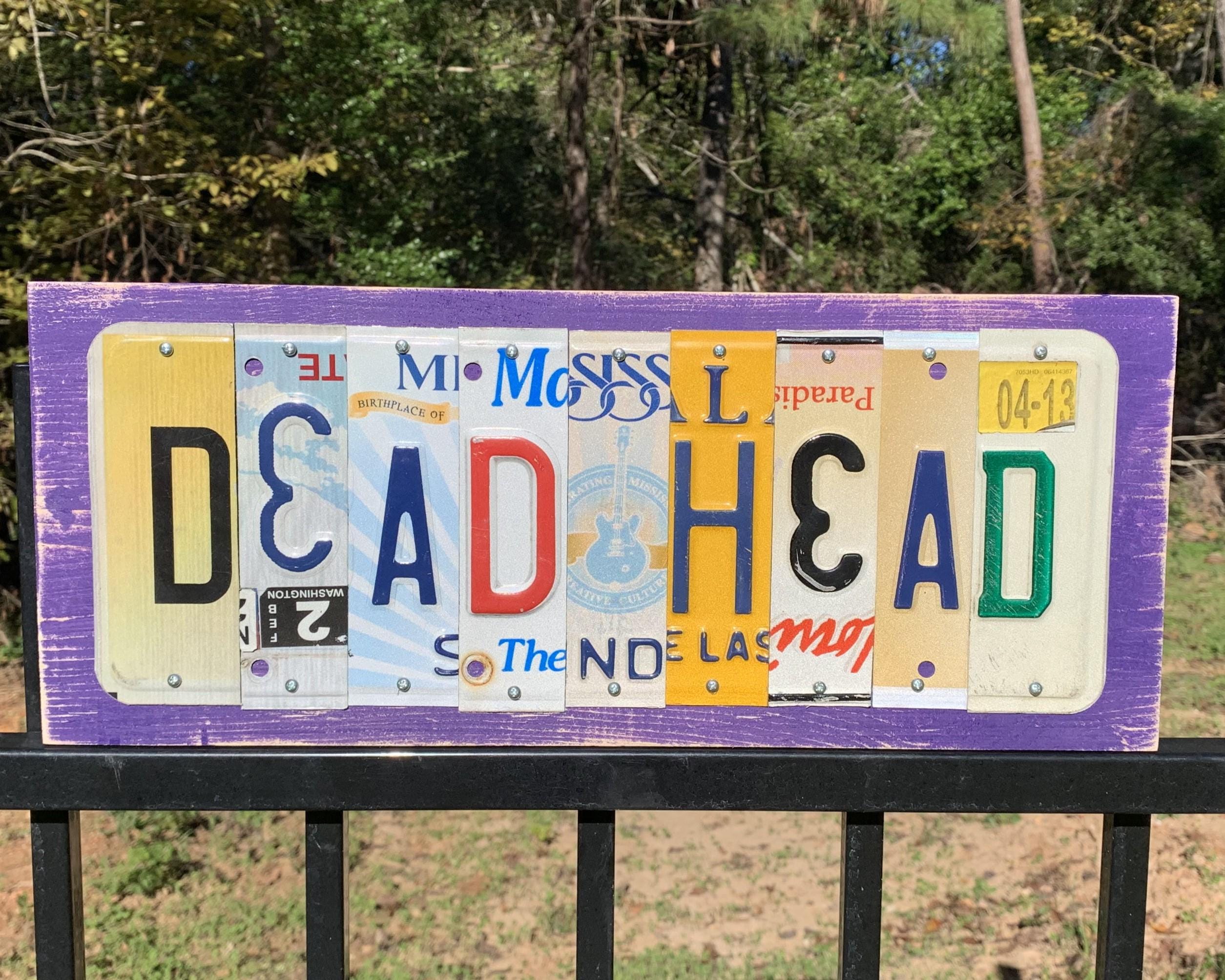 DEAD HEAD License Plate Sign, Grateful Dead Fan, Vintage Sign