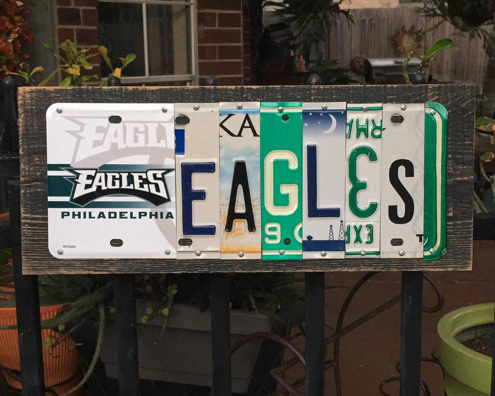 EAGLES Philadelphia Eagles Custom License Plate Sign Etsy