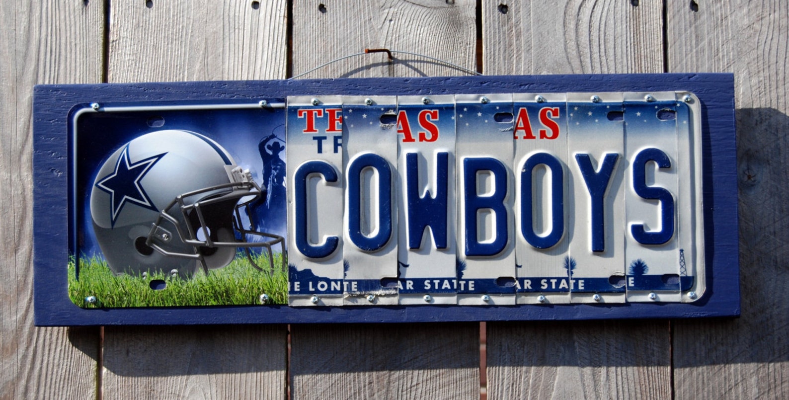 COWBOYS Dallas Cowboys Custom License Plate Sign / Tailgate Etsy