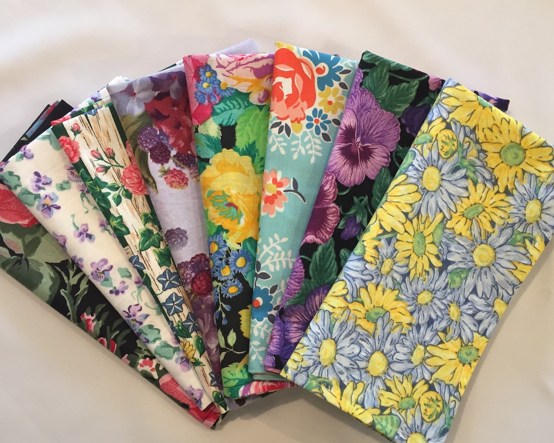 Floral Cloth Napkin Set Flower Napkins Tea Party Eclectic Etsy