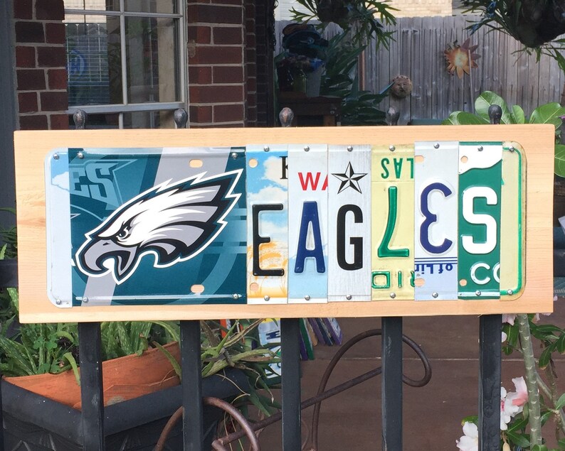 EAGLES Philadelphia Eagles Custom License Plate Sign Etsy