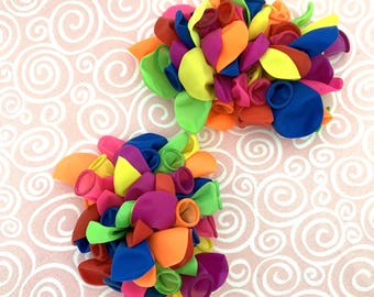 Colorful Balloon Hair Clips, Baby Toddler Snap Clip, Birthday Accessory, Girl birthday bow