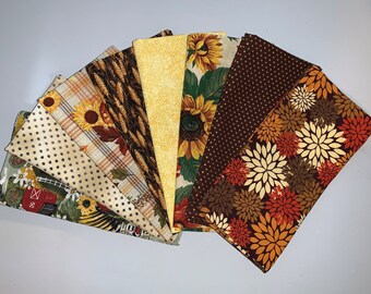 Thanksgiving/Herbst Stoffservietten-Set – 9 Stück, 50,8x50,8 Cm, Gelb/orange/rot, Wiederverwendbar